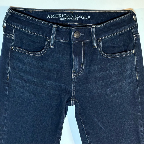 AE Super Stretch x4 Jegging Jeans Dark Wash 0S or 0 Short - Picture 4 of 12